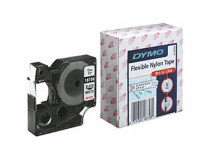 Märkband Dymo Nylon 19mm svart/vit