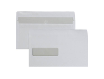 Fönsterkuvert E65 V2 vita täckremsa 500st/kartong