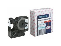 Märkband Dymo M1120 Polyester 12mm svart/vit 5st/fp