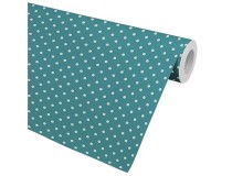 Presentpapper Dots petrol/mint 57cmx154m