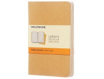 Anteckningsbok Moleskine Cahier Pocket linjerat brun