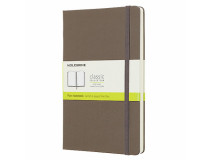 Anteckningsbok Moleskine Classic Large olinjerad brun