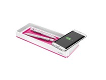 Pennfack Leitz WOW med laddning vit/rosa