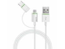 Kabel Leitz med adapter USB-C/mikro-USB 1m