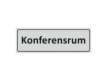 Skylt Konferensrum 225x80mm aluminium