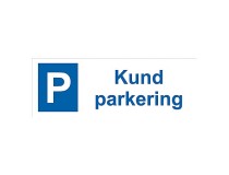 Parkeringsskylt Kundparkering 297x105mm aluminium