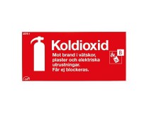 Brandskylt Typskylt Koldioxid 200x100mm