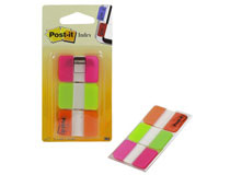 Märkflikar Post-it Index 686 Strong rosa, grön, orange 3x22st/fp