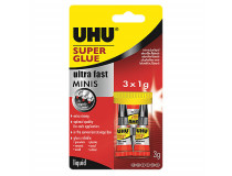Snabblim UHU Super Ultra Fast Minis 3x1g/fp