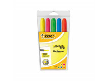 Överstrykningspenna Bic Highlighter Grip 5st/set