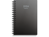 Dagbok plast svart 2024