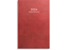 Dagbokskalender konstläder röd 2023