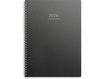 Veckojournal miljökartong svart 2024