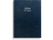 Liten Dagbok konstläder blå 2023
