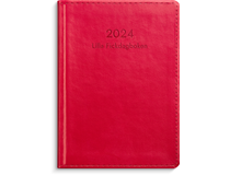 Lilla Fickdagboken konstläder röd 2024