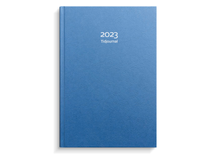 Tidjournal blått kartongomslag 2023