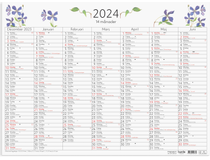 Väggkalender 2023 14-månaders väggblad