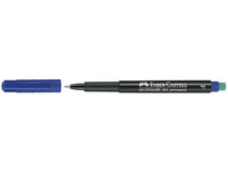 OH-penna/märkpenna Faber-Castell Multimark 1513 F blå 10st/fp