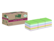 Post-it Recycled 76x76 mm vårfärger 18st/fp