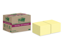 Post-it Recycled 47,6x47,6 mm gul 12st/fp