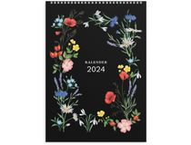 Väggkalender Illustrerad blomster 2024