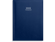 Veckojournal blå konstläder 2025