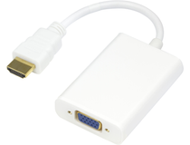 Adapter HDMI -VGA M/VGA F 0,2m vit