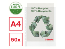 Plastficka Esselte Recycled A4 Maxi 100 my 50st/fp