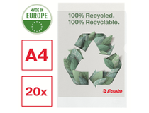 Plastmapp Esselte Recycled A4 100 my 20st/fp