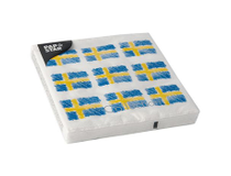 Servett 33x33cm 3-lags Sverigeflagga 20st/fp