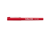 Fiberpenna Artline 200 0,4mm röd 12st/fp