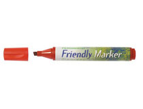 Märkpenna Friendly Marker snedskuren röd 10st/fp