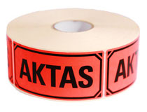 Etikett Aktas 100x50mm 1000st/rulle