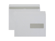 Fönsterkuvert C5 H3 90g vita självhäftande 500st/kartong