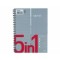 Indexblock Bantex 5-in-1 linjerat A5 5st/fp