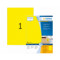 Etikett 210x297mm gul 100st/fp