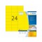 Etikett 70x37mm gul 2400st/fp