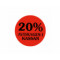 Etikett 20% avdrages i kassan 29mm 2000st/rl