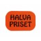 Etiketter Halva priset 36x24 2000st/rulle