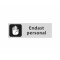 Skylt Endast personal 225x80mm aluminium
