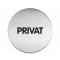 Symbolskylt Privat Ø83mm silver