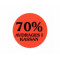 Etikett 70% avdrages i kassan 29mm 2000st/rl