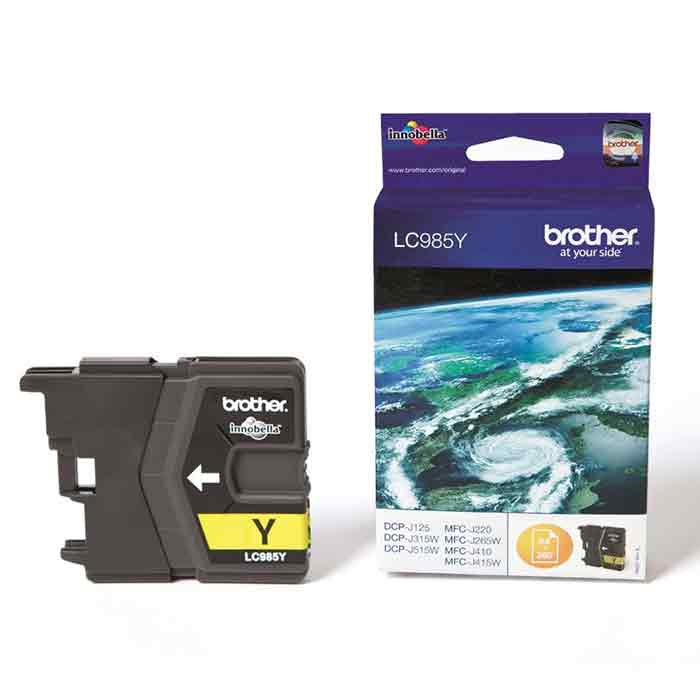 Bläckpatron Brother LC985Y 260 sidor gul