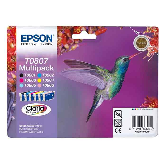 Bläckpatron Epson T0807 6-färg