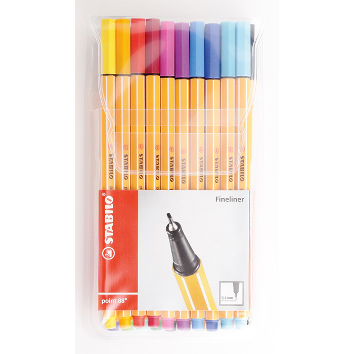 Fiberpenna Stabilo 88 0,4mm 20st/fp