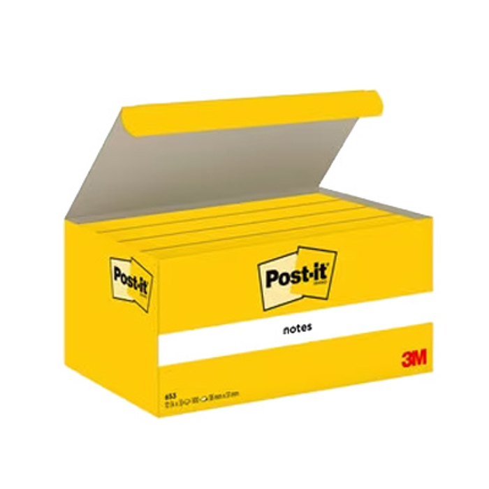 Post-it 653 gul 38x51 12st/fp