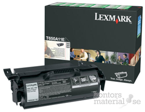 Toner Lexmark T650A11E 7k svart