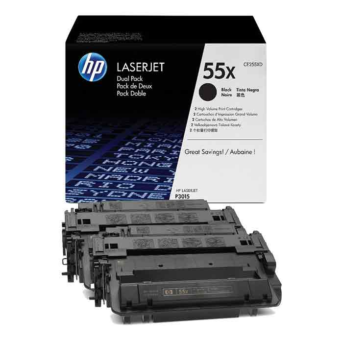 Toner HP CE255XD 2x12,5k svart 2st/fp