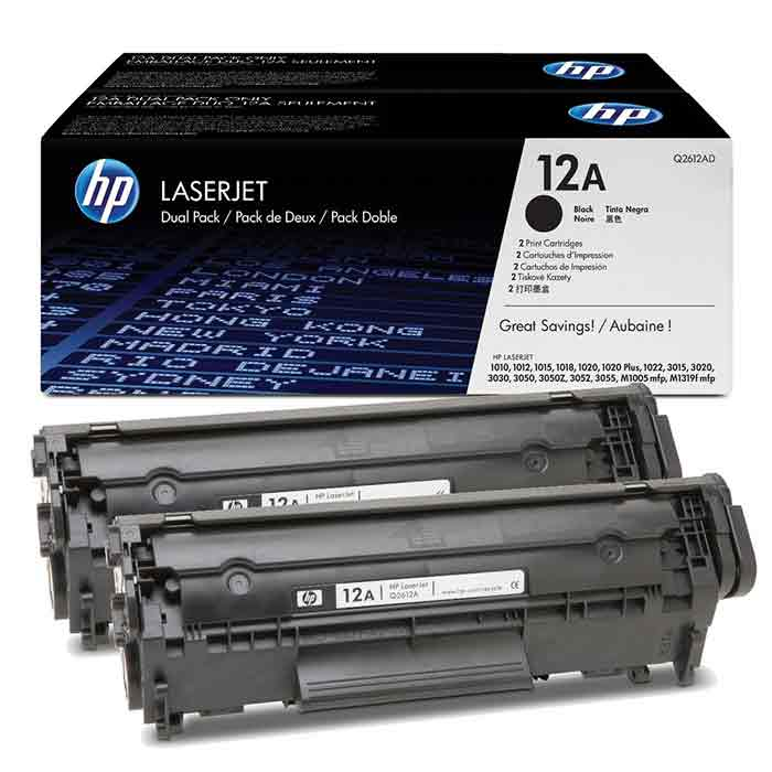 Toner HP Q2612AD 2x2k svart 2st/fp