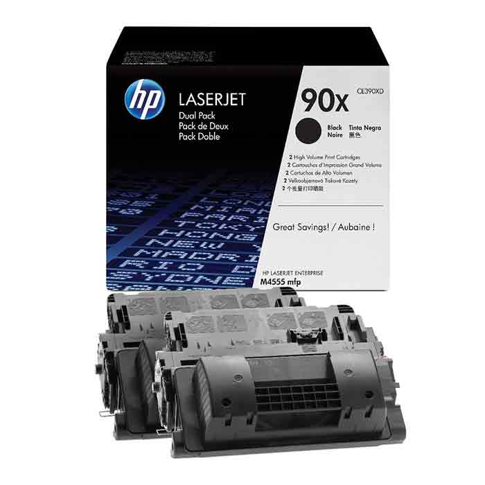 Toner HP CE390XD 2x24k svart 2st/fp